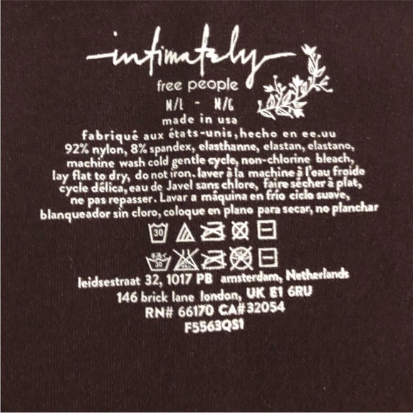 Free People Off The Shoulder Long Sleeve In Chocolate Merlot. NWOT! Sz XS/S, M/L - Picture 7 of 8